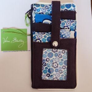 Vera Bradley Blue Floral Cell Phone Wallet